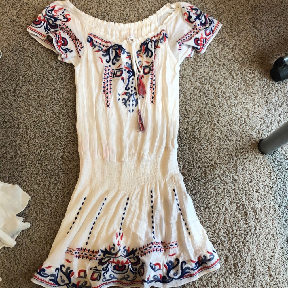 Parker off the shoulder print dress